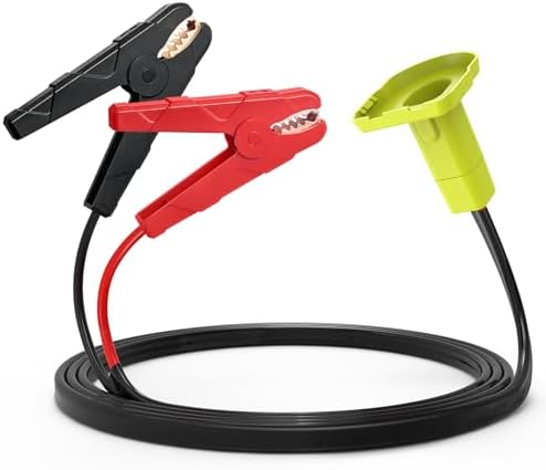 Kzreect Jumper Cables Adapter Compatible with Ryobi 18V Battery, 8AWG 5.9FT Portable Battery Jump Starter for Starting Car Light Vehicles