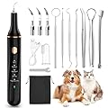 Petbank Dog Plaque Remover for Teeth with LED Light - Dog Tooth Cleaning Kit 12 Pack, USB Charge Electric Dog Teeth Cleaning Tools 5 Cleaning Mode with Dental Tools Scaler Scraper, Finger Toothbrush