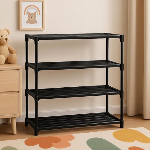 Image of YouCopia Book Self - 4 Layer Portable Book Shelf, Kids Books Racks for Home Plastic, Bookshelf for Home, Book Shelves, Book Stand, Book Organizer, Book Rack for Study Room