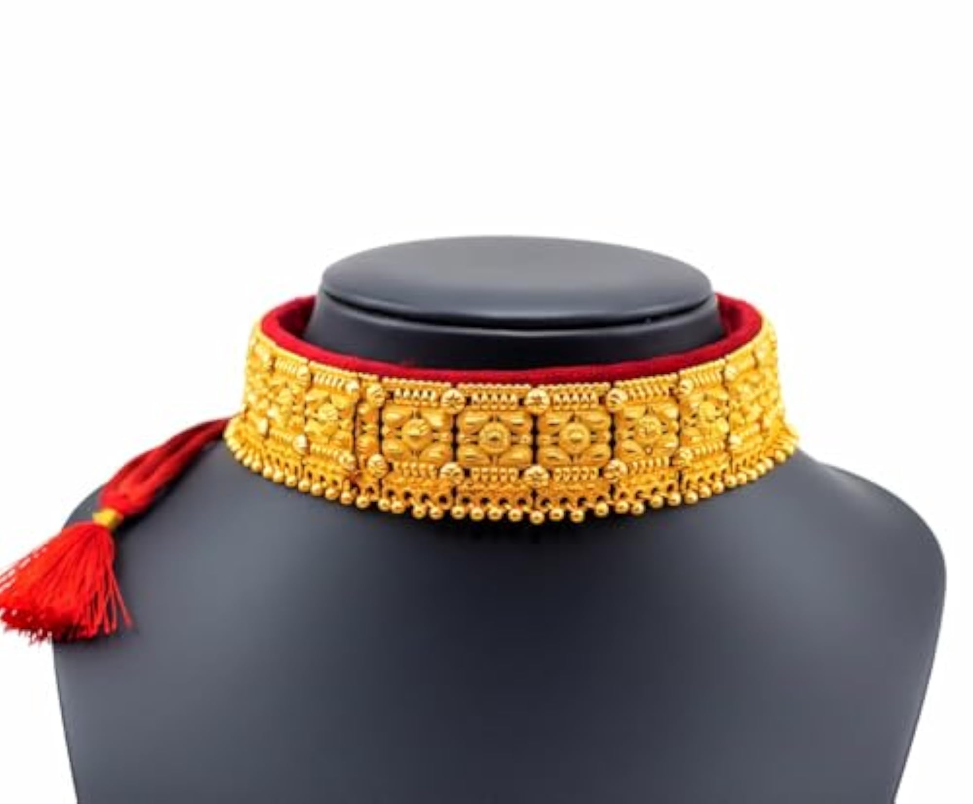 Pahadi Traditional Velvet Choker Necklace for Women