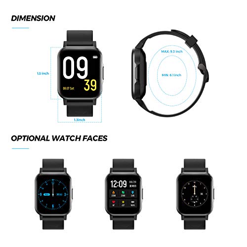 Soundpeats Smart Watch Fitness Tracker With All Day Heart Rate Monitor Sleep Quality Tracker Ip68 Waterproof 1.4" Large Touch Screen Call & Message Reminder 12 Sports Modes For Iphone Android Phones #TOP7