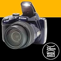 KODAK Pixpro AZ528 – Digitale Bridgekamera, 16 Megapixel, 52-facher optischer Zoom, optischer Bildstabilisator, 3-Zoll-LCD-Display, 1080p Full-HD-Video, Lithium-Ionen-Akku – Nachtblau – Ansicht 5
