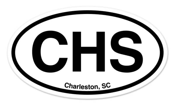 CHS Charleston SC South Carolina Oval Car Sticker Indoor Outdoor 5