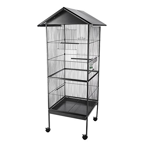 Melko Vogelkäfig Voliere 152CM Zimmervoliere Wellensittichkäfig Vogelheim inkl. Sitzstangen und...