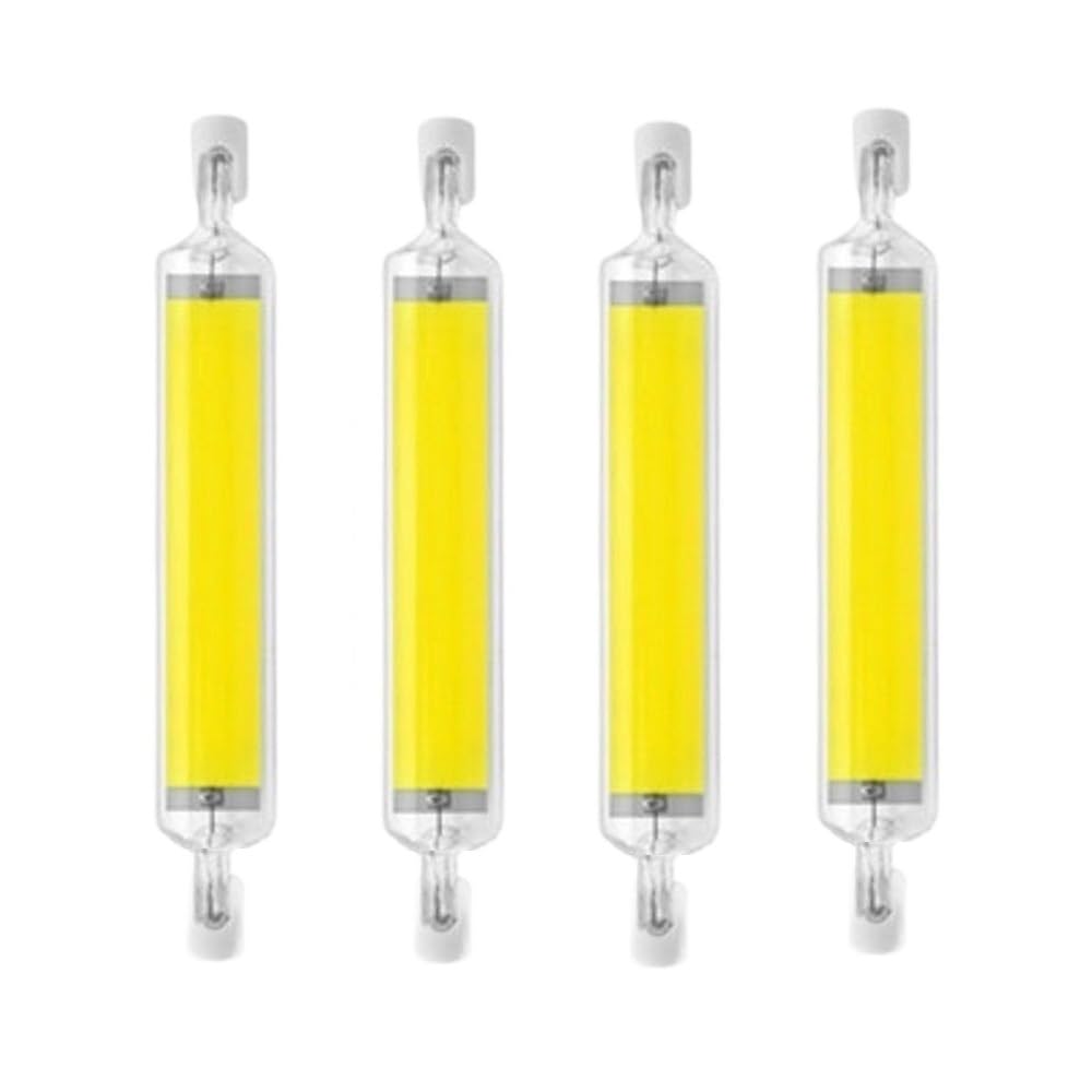 NXCVBNKZJ KJXP Lighting, Pack of 4, LED COB Bulb Light AC220V R7S 5W/10W 78mm/118mm Glass Tube Spotlight Bulbs(Cold White,118mm 20w 220v)
