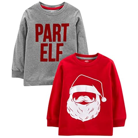 Camisetas de Manga Larga Navideñas Niño, Pack de 2 Cover