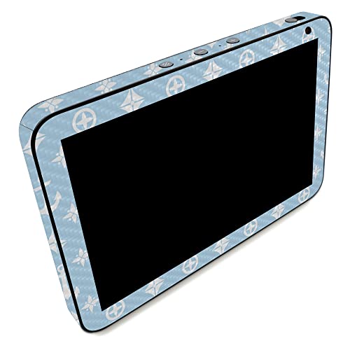 Image of MightySkins Carbon Fiber Skin Compatible with Amazon Echo Show 8 (Gen 2) - Baby Blue Designer | Protective, Durable Textured Carbon Fiber Finish | Easy to Apply