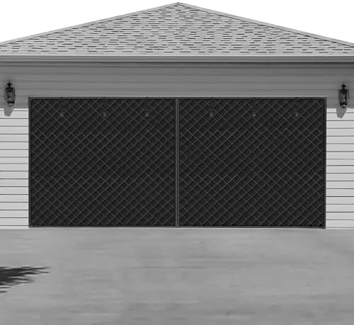 Garage Door Screen for Winter，Garage Door Insulation Kit，Magnetic Thermal Insulated Door Curtain, Garage Insulated Door Curtain ， Weatherproof, Windproof, Soundproof(9 * 7Ft)