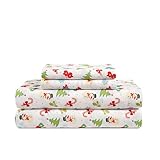 Casa Platino Twin XL Size Sheets Set, 3 Piece Bed Sheet Set, Ultra Soft & Breathable, Brushed Microfiber, Christmas Wonderland