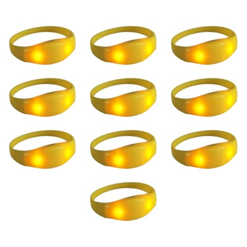 [linkable] 10pcs Colorful LED Wristbands Glowing Bracelets Jewlery for Birthdays and Raves