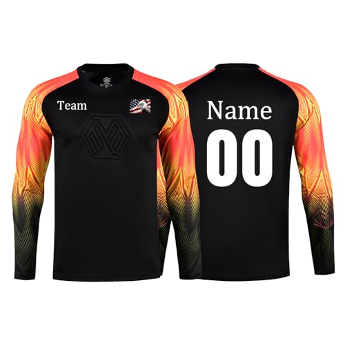 Custom Goalie Shirt Men Women Soccer Shirts for Goalkeepers Adult Youth Soccer Goalie Uniform with Name