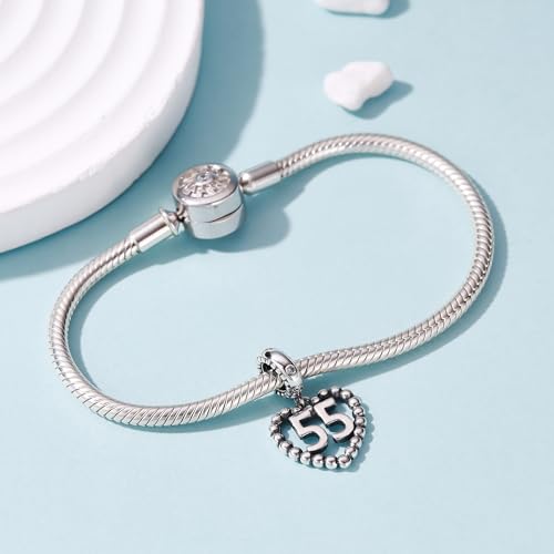 Image of 925 Sterling Silver Number Charm fits Pandora, Gift for Women