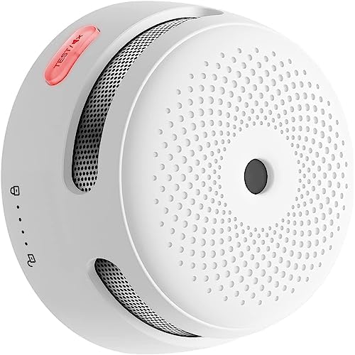 X-Sense Détecteur de Fumée Wi-FI Compatible avec l’Appli X-Sense Home Security, Station de Base SBS50 Requise, Mini-Détecteur de Fumée Interconn
