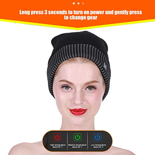 chapéu aquecido,Gorro de inverno elétrico recarregável USB aquecido para homens e mulheres, aquecime