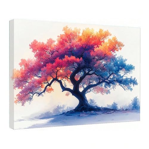 Tableau végétal Arbre de vie avec cadre impression graffiti abstrait