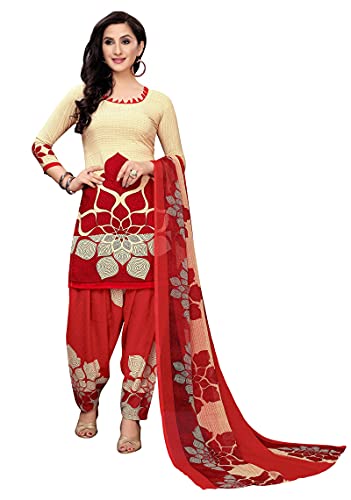 Peegli Dupatta Indischer Französischer Crpe-Creme-Salwar-Anzug Mit Dupatta-Ungenähtem Salwar-Kameez-Material Cover