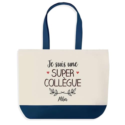 Sac de shopping bleu Alba Super Collègue Planetee grand format pour courses