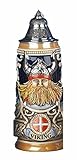 King German Beer Stein Viking stein Leif the red Erikssen 0.5 liter tankard, beer mug KI 303-V 0,5L