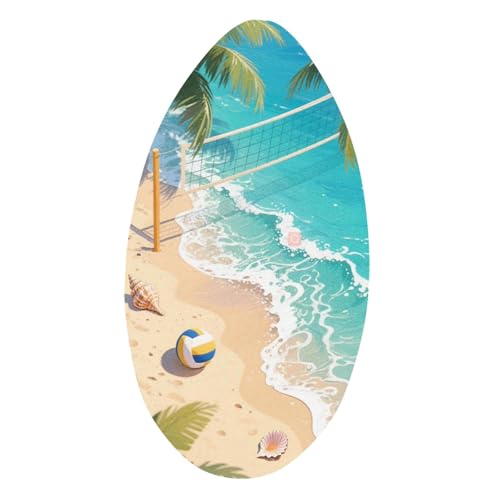 Aymzbd Skimboard, Portable Sand Board with High Gloss Coating, Skim Board, for Shallow Water, 30 Inch