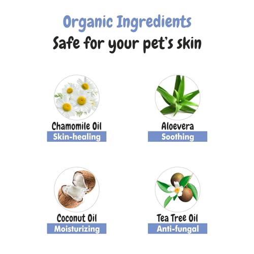 Image of Bscly Total Care Pet Shampoo 500Ml - Puppy Safe Shampoo - Ticks & Fleas Prevention, Enriched with Aloe & Coconut Oil, Ph Balanced Dog Shampoo