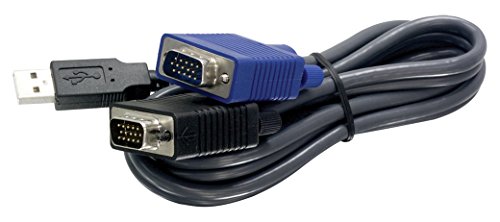 TRENDnet, TK Cable KVM USB VGA 2 en 1, 1,83 m (6 pies), conecta