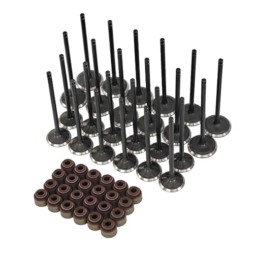 UINIEBOOM Intake Exhaust Valve Set w/24 seals, 14711RYEA00 14721P8EA00 Replacement Valves Compatible with Acura ZDX/with Honda Pilot 3.5L 3.7L 2008-2023