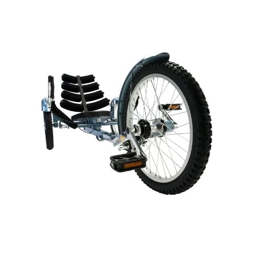 Mobo Cruiser Shift 3-Wheel Recumbent Bicycle Trike. Reversible Adult Tricycle Bike, blue , 20-Inch