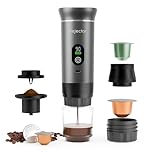 Portable Espresso Maker Coffee Machine 3-IN-1 Battery Coffee Maker 20-Bar Self-Heating Electric Espresso Machine Compatible with Ground Coffee & NS Capsule Pod USB-C for Car Camping Hiking RV