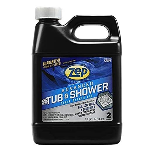 New! Zep Advanced Tub and Shower Drain Opener Gel 32 Ounce U49210