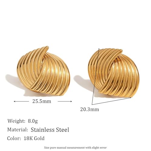 Boucles d'oreilles géométriques acier et titane rayures design rétro minimaliste - 2