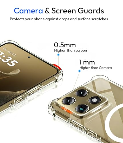Image of KAPAVER Essential Magnetic Back Cover Case Compatible with Moto Signature - Magnetic Clear (PC+TPU) (Moto Signature - Magnetic Clear)
