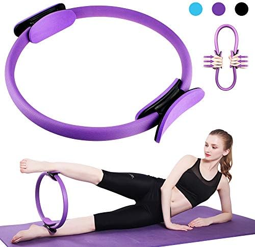 Anillo de Resistencia,Pilates Circle con Mango Doble,Diámetro 39C...