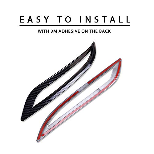 CoolKo Rear Taillights Fog Lamp Light Cover Trim Frame Exterior Decoration Compatible with Model 3 & Y [ 1 Pair - Black ] - Thumbnail 5
