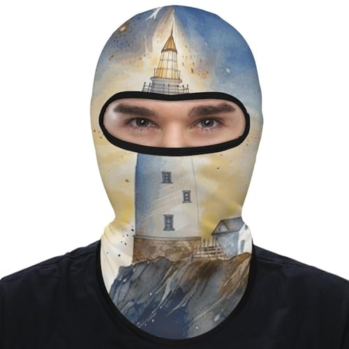 Balaclava para hombre y mujer, máscara para esquí, cubreboca integral con diseño de faro, ideal para ciclismo y motociclismo miniatura 1