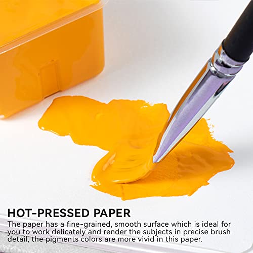 Paul Rubens Papel para aquarela, alta absorção, caderno de esboço em aquarela prensado a quente, 100