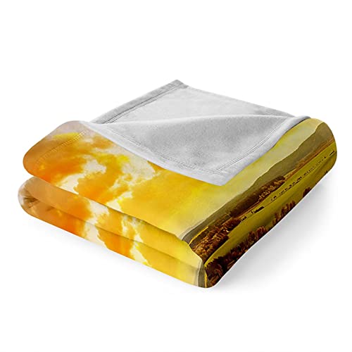 Couverture chaude hiver flannel douce et confortable grand format vert jaune - 7