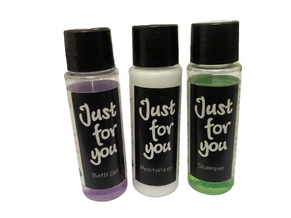 Just For You 3-in-1 Hotel Amenities Lavender Bath Gel, Alovera Shampoo & Moisturizer Kit for Guests, 30ml (Pack of 150)-image-26