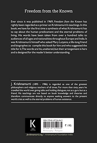 Freedom From the Known 8187326069 Book Cover