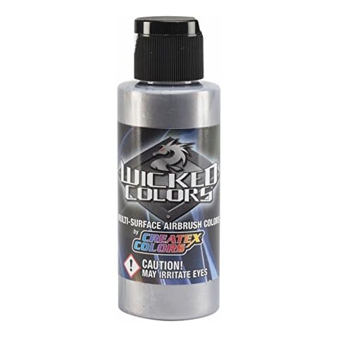 Wicked Colors Createx W351 Silver 2oz. water-based universal airbrush paint. by SprayGunner Cover