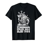 Barbacoa a la parrilla divertido dios vikingo Thor mitología nórdica Camiseta