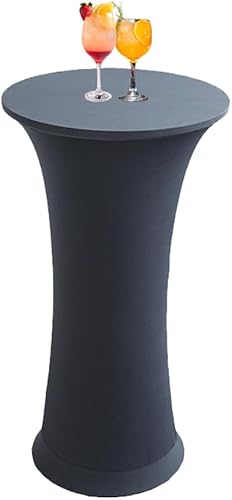 Miniatura 9 de CANDeal Mantel elástico de elastano, mantel de base redonda de cóctel para mesa redonda ajustable para bar, boda, fiesta de cumpleaños, banquete