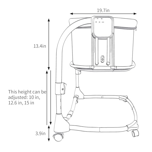 3-in-1 Electric Swing Bedside Crib Intelligent Baby Bassinet Beside Sleeper Cradle, app on Your Phone, 3 Kinds of Height Adjustment,5 Swing Speed, 3 Timing time, 15 Music, 5 Usage Modes… - Thumbnail 5