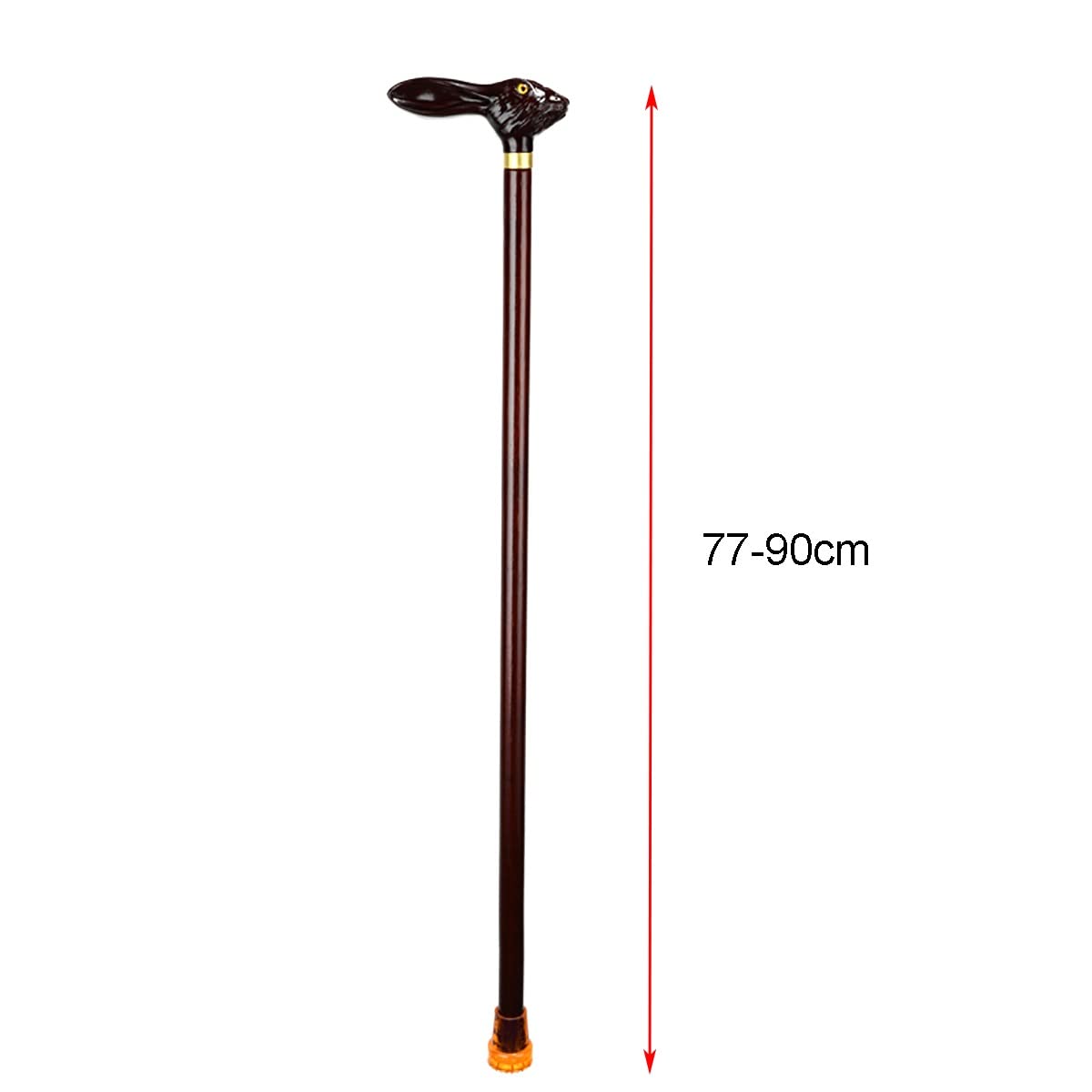 Bastón de Madera Maciza, Bastones para Personas Mayores, Bastones de Madera con Punta de Goma, bastón ergonómico con Mango de Madera, soporta hasta 250 Libras