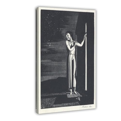 Toile Nuit étoilée Rockwell Kent 61x91cm | Tableau suspendu grand format pour salon