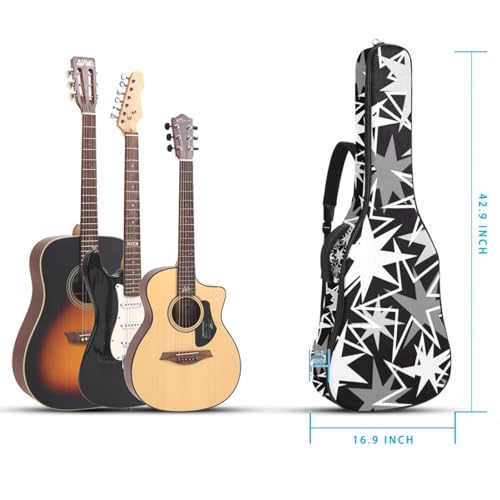 Housse imperméable en tissu Oxford pour guitare acoustique avec bandoulière et poches, motif marguerites simples, bleu, 109 x 42,9 x 11,9 cm, Multicolore 5., 42.9×16.9×4.7 in, Sac de transport - Les Beatles, Paul McCartney, John Lennon, RIngo Starr, George Harrison Housse imperméable en tissu Oxford pour guitare acoustique avec bandoulière et poches, motif marguerites simples, bleu, 109 x 42,9 x 11,9 cm, Multicolore 5., 42.9x16.9x4.7 in, Sac de transport – Image 6