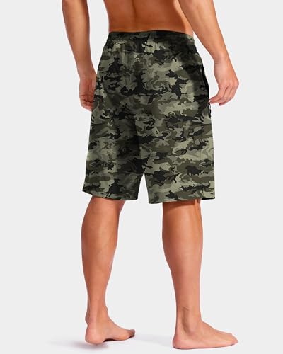 Image of G Gradual Mens Swim Trunks with Compression Liner 7 inch /9'' Quick Dry Board Shorts Swimsuit Bathing Suit for Men Zipper Pockets