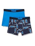 PUMA Mens Formstrip All Over Print Boxer Briefs 2er pack, Blue Combo, S