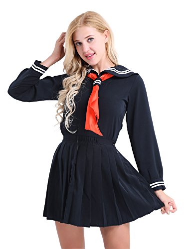 Fantasia de cosplay de marinheiro japonês CHICTRY vestido uniforme feminino sexy de uniforme escolar