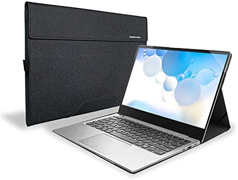 Honeymoon Case Cover Compatible with 14" Samsung Galaxy Book4/3 Pro[Not fit Galaxy Book4/3 360], PU Leather Folio Stand Protective Hard Shell Case,S043-Black