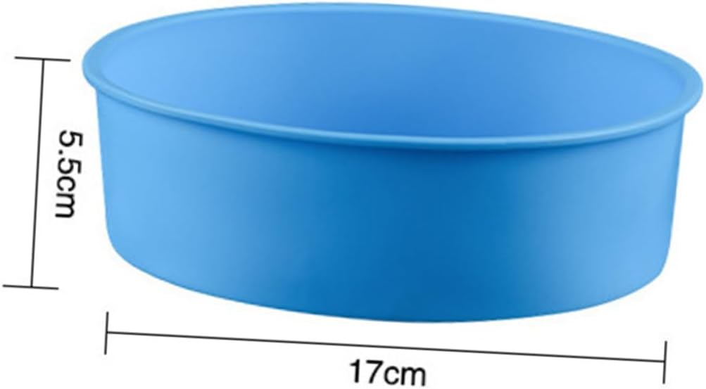 Zerodeko 3pcs Round Silicone Baking Mold Cake for Baking Decor Easy Clean Eco-friendly for Home Random Color